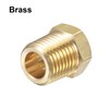 sourcing map Brass Pipe Fitting Reducer Adapter 1/4" BSPT Male