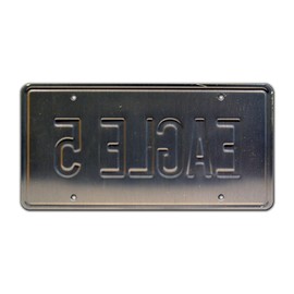 Celebrity Machines | Spaceballs | Eagle 5 | Vanity Plate, Stamped Aluminum, Metal Decorative Tag, Corrosion Resistant, Quality Novelty Sign, Wall Decoration, Wall Hanging