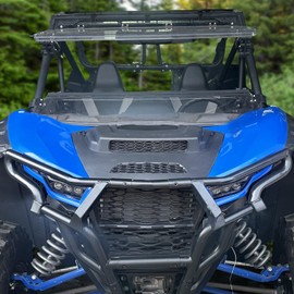 CUSAUTV Sport Hood Scoop for Teryx KRX 1000, Black Air Intake Kit with Mesh Grille Compatible with Kawasaki Teryx KRX KRX4 1000 2020-2025 Accessories Hood Cover