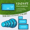 Poolergetic 12 x 24 FT Rectangle Pool Liner Pad Pool