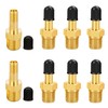 8Pcs Brass Schrader Valve,NPT Car Valve Adapter,NPT Tank Valves with