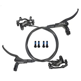 NYK Zoom- HB-876 4 Piston Hydraulic Disc Brake Front & Rear 800mm & 1400mm Set 4 Piston for Mountain Bike MTB BMX (Black)