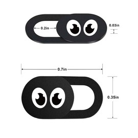 Eye Webcam Cover Slider 0.7Mm Thin - Web Camera Cover Fits Laptop, Desktop, Pc, Macboook Pro, iMac, Mac Mini, Computer, Smartphone, Protect Your Privacy Security, Strong Adhensive 3 Pack (6 Pack)