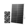 VEVOR Solar Powered Fan, 30W Solar Panel with 2 Fans,