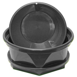 Gold Classifier for Five Gallon Bucket and Bonus Gold pan; Stackable sifting pan Sieve; Gold Sluice Box mesh Strainer; Gold Mining Tools or Shark Tooth Sifter Black 1/2 inch mesh