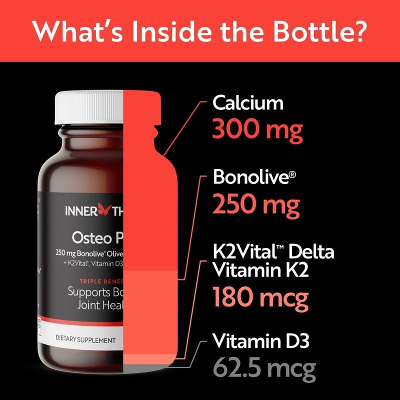 Osteo Plus 4-in-1 Comprehensive Bone Support Supplement - Calcium with