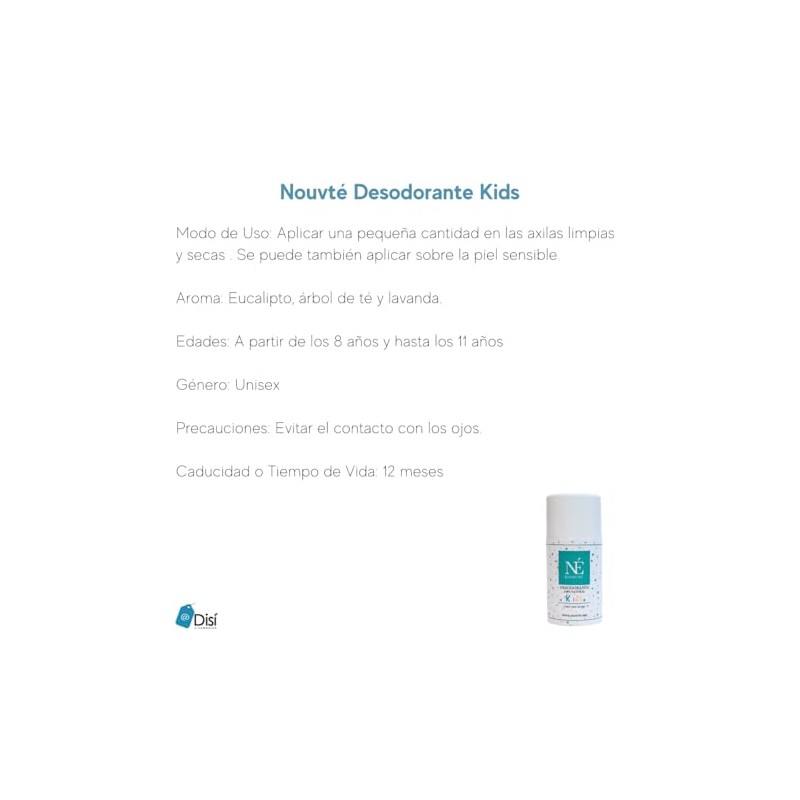 Nouvté Kids Desodorante Natural en Crema Para Niños 65 gr