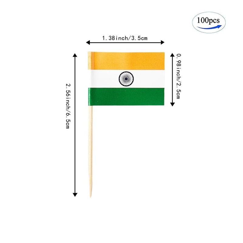mflagperft India Flag Indian Flag, Small Mini India Toothpick Flags