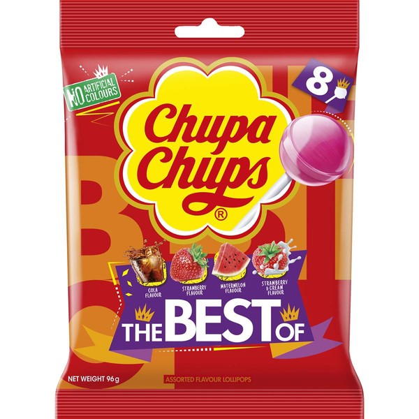 Chupa Chups Lollipops Best Of 8 pack 96g