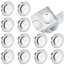 Yaocom 12 Pcs Knockout Seal Electrical Box Knockout Plugs Round Steel Removable Seal Various Sizes for Closure Unused Box Outlets, Compatible with Size of The Conduit Pipe(1 Inch)