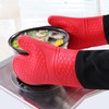 Linwnil Extra Long Silicone Oven Mitts Heavy Duty Commercial Grade