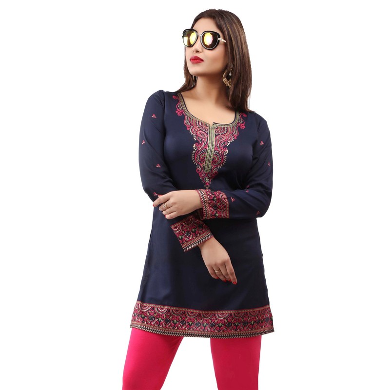 Maple Clothing Túnica corta con estampado de Kurti indio para