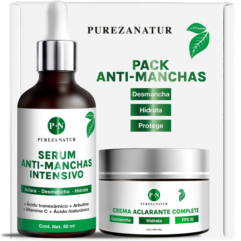 PUREZA NATUR Kit Antimanchas Glow Sérum Ácido Tranexámico + Crema