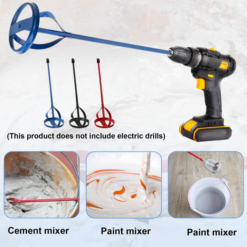 3 PCS Paint Mixer for Drill,Paint Stirrer Fits All Kinds
