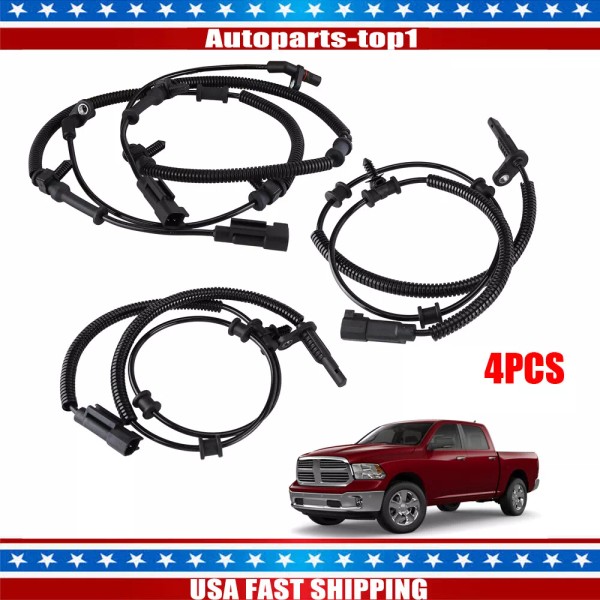 Autoparts-top1 4pcs Front and Rear ABS Wheel Speed Sensor For
