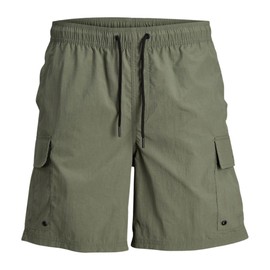 JACK & JONES Boys Jpstfiji Jjswim Cargo Ly Jnr Swim Shorts, dark green