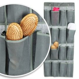 COM-FOUR® 2 x Hanging Shelves - Practical Felt Hanging Organiser - Storage for Hanging - Ideal for Tent, Garage, Patio and Balcony (Pack of 02 - Anthracite)