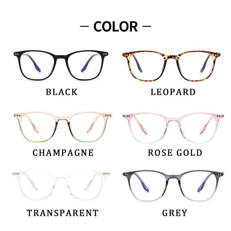 Kelens Blue Light Filter Glasses Women Men Square Clear Lens
