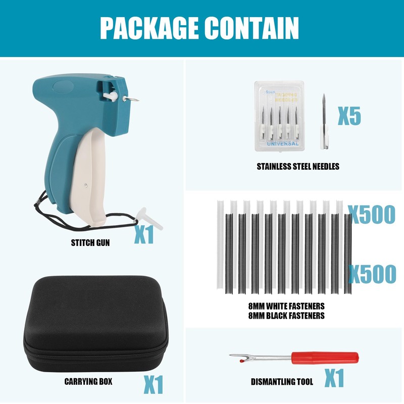 Clickinline Quick Clothing Tagging Tool Micro Clothing Fixer with Case