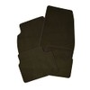 Set of 4 Cocoa Brown Floor Mats Carpeted Front Rear