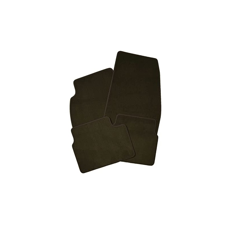 Set of 4 Cocoa Brown Floor Mats Carpeted Front Rear