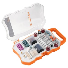 Truper MOTO-KIT-121, Juego de accesorios para herramienta rotativa, 121 piezas