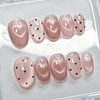 Lovely Heart Magnet Handmade Nail Tips - Short Oval /