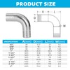 Yoebor Stainless Steel 304 Sanitary Hose Barb 90 Degree Elbow