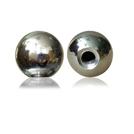 HSIULMY Lamp Shade Screw Cap, 2PCS Ball Solid Metal Lamp Finials Caps - 1/4-27 Threaded Knob for Lamp Harp Tops (20mm Diameter, Brushed Nickel)