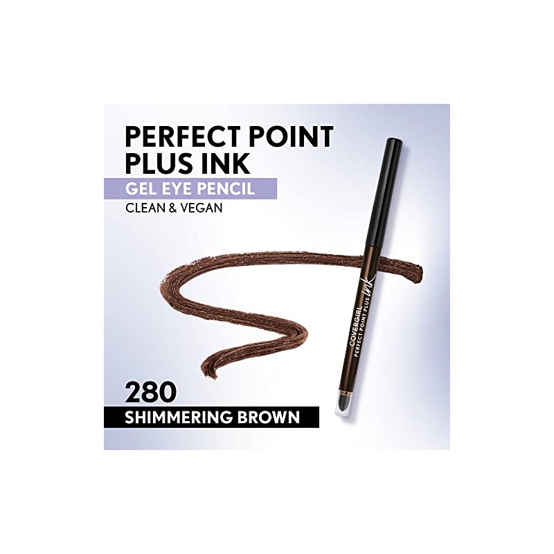 COVERGIRL Perfect Point Ink, Delineador, 280 Shimmering Brown, 0.28g
