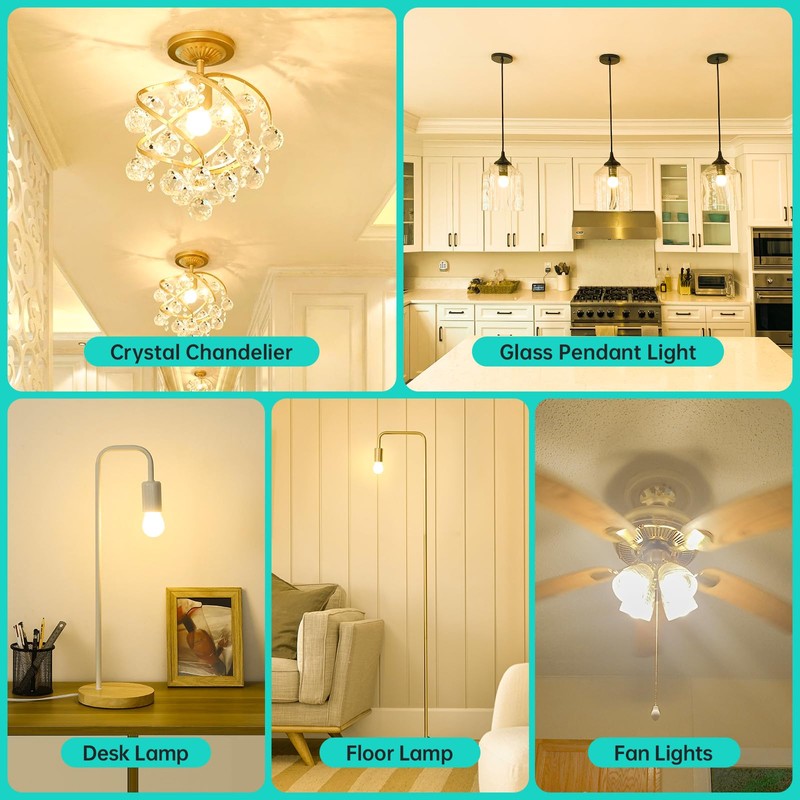 AMDTU Vintage E26 LED Edison Bulb 40W Small Globe 2700K