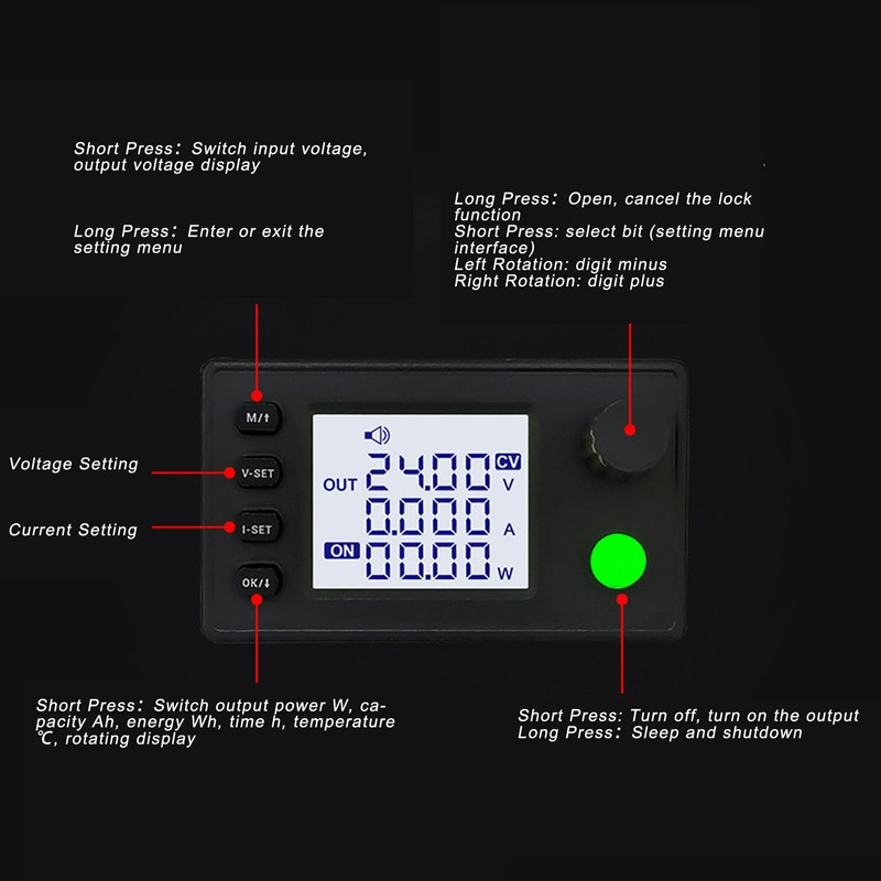 Step Up Down Power Supply DC6‑36V to DC0.5‑36V 5A 90W