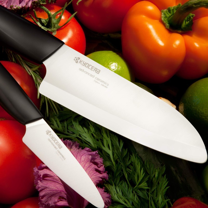 KYOCERA 2-Piece Ceramic Knife Set 5.5" Santoku and 3" Paring