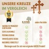 Kassis Geschenkartikel Olive Wood Cross Crucifix Wall Cross Simple with