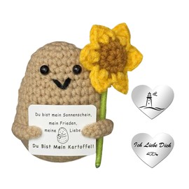 qianduoduo Positive Potato I Love You Gifts for Women Men, Anniversary Gift for Him Him, Gifts for Girlfriend, Partner Gift, Wedding Anniversary, Valentine's Day Gift