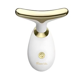 7-Color Face & Neck Massager with Vibration, Rechargeable Home Therapy Tool Red-Light-Therapy-for-Face and Neck