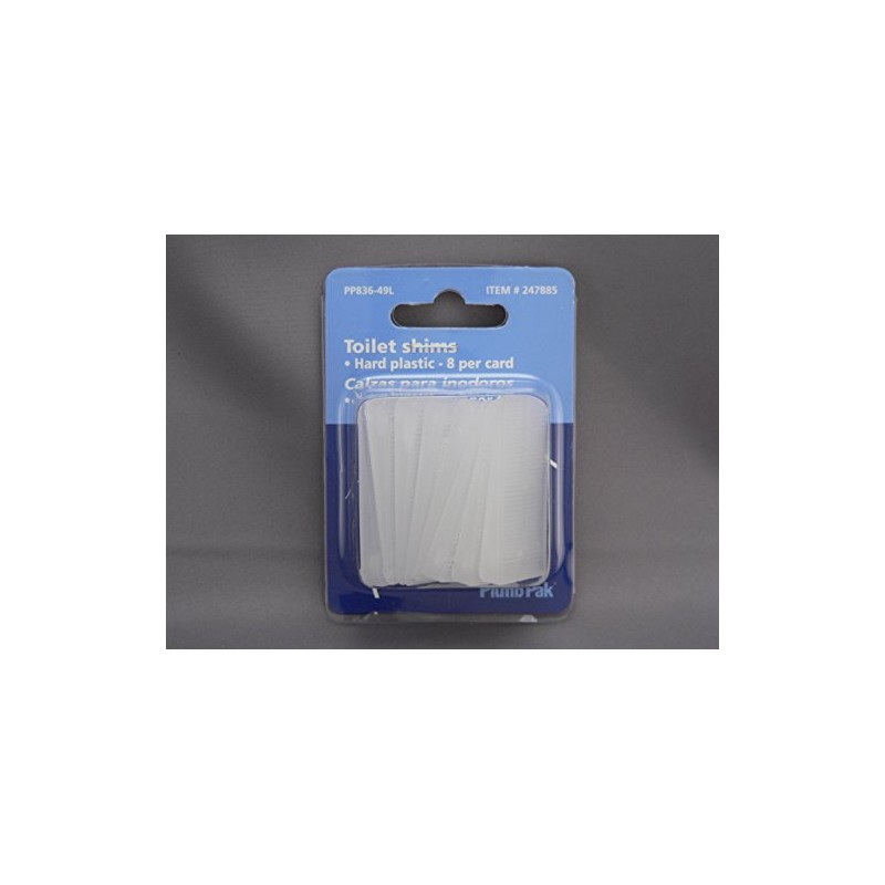 Plumb Pak PP836-49L Toilet Shims, Nylon, Soft White, 8 Sets