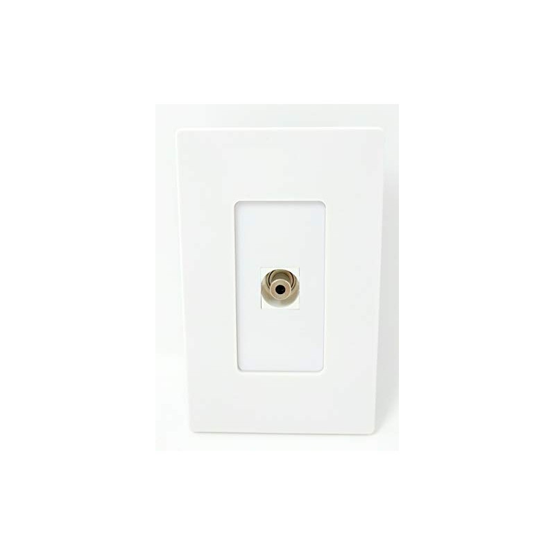 RiteAV - 1 3.5mm Audio-Headphone Jack Port Wall Plate Screwless