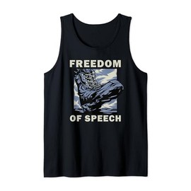 Crushing Freedom Of Speech Under Jackboot Social Media Post Tank Top