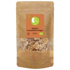 Organic Crystallised Ginger - Certified Organic - by Busy Beans Organic (250g)