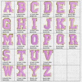 6 parches de felpilla con letras para planchar y letras universitarias, parches de felpilla autoadhesivos, parches bordados de chenilla, para ropa, gorro, camisa y bolsa (color morado G)