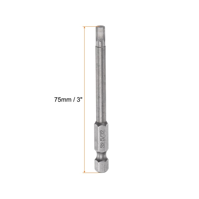 HARFINGTON 5/32" Hex Screwdriver Bit SAE 1/4" Hex Shank 3"