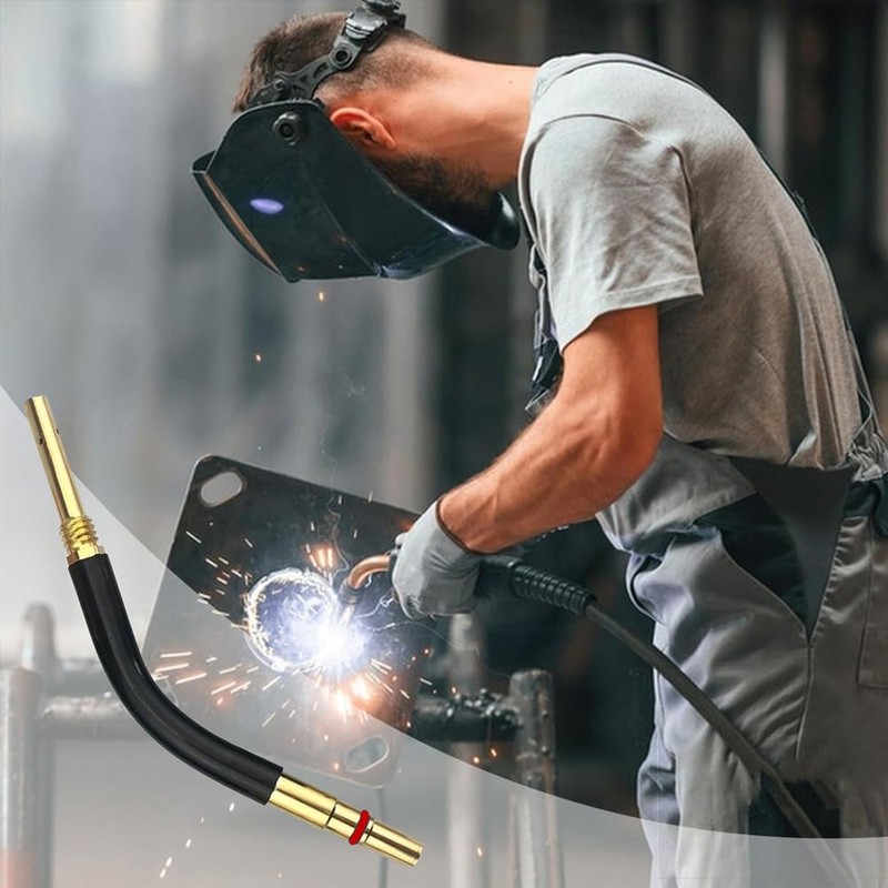 2 PCS Welding Gun Bending Pipe, Brass Welding Gun Curved