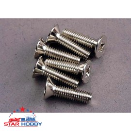 Traxxas 3167 Screws, 4x15mm countersunk machine (6)