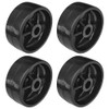cyclingcolors 4 x Plastic Castors 38 mm Black Castor Guide