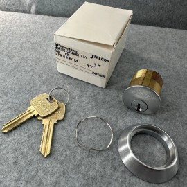 Falcon Mortise Cylinder 1-1/4” 986 G Keyway 626 - 5 Pin Door Lock w Keys
