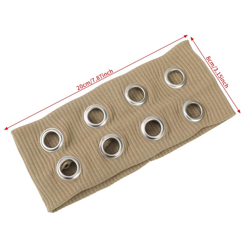 Hollow Eyelet Elastic Headband,Studded Headband Punk Style Rivet,Eyelets Elastic Stretchy