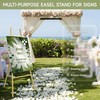 Gold Poster Easel Stand for Wedding Sign, Large Heavy Duty
