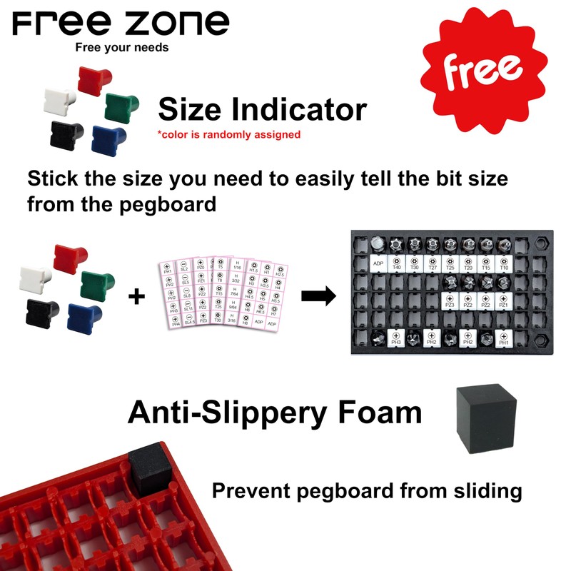 FREE ZONE - 4 PCS Bit Organizer Set – 158-Hole
