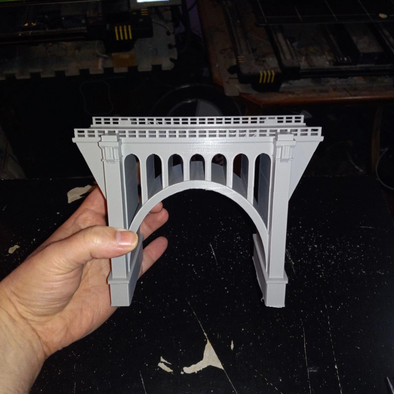 Spencer-3D HO Scale One Arch Viaduct Short bridge 5 Sections